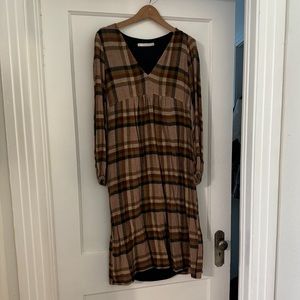 Zara Plain Wool Maxi Dress